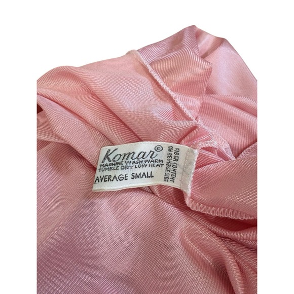 Vtg 60s Pink Nylon Long Nightgown Robe Lace Embroidered Sz S Cottage Coquette - Picture 7 of 8